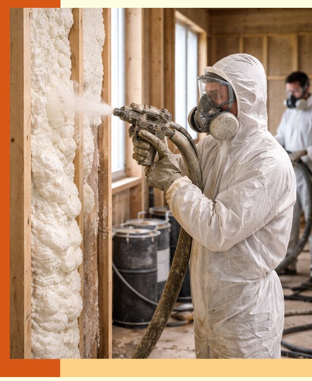 Утепление каркасного дома пенополиуретаном в Одинцово