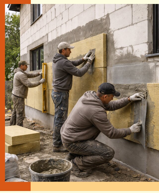 Утепление дома из газобетона в Одинцово качественно и долговечно