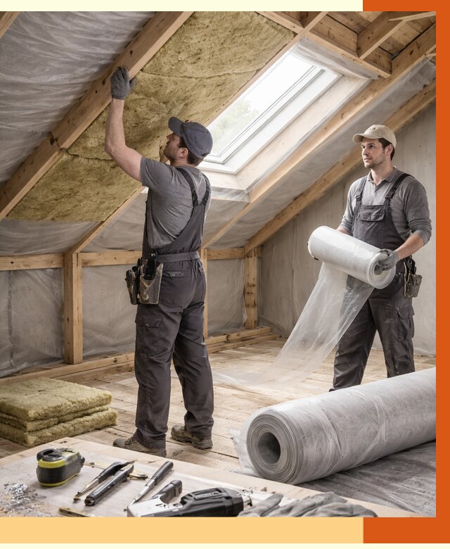 Утепление крыши изнутри мансарды в Одинцово от 4350 руб./м² | ТепломастерДнц