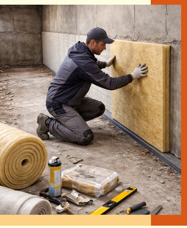 Утепление фундамента изнутри в Одинцово от 4350 руб./м2 — работы под ключ | ТепломастерДнц