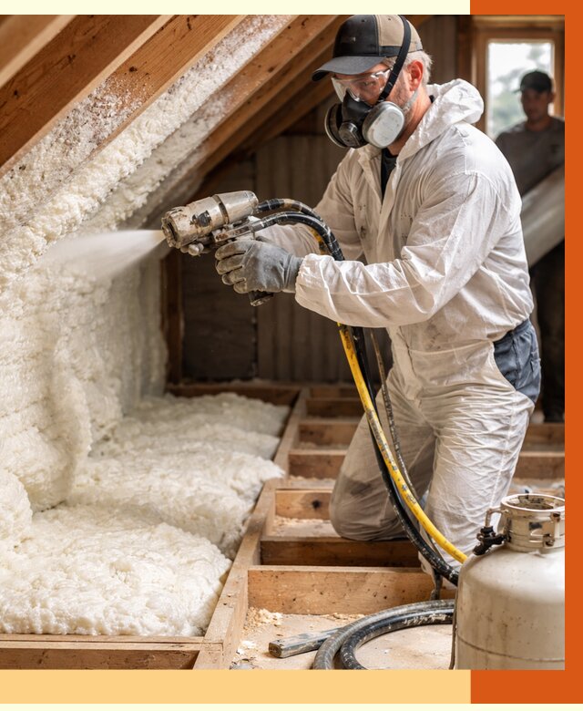 Утепление чердака ППУ в Одинцово от 8927 руб./м2 — услуга под ключ | ТепломастерДнц