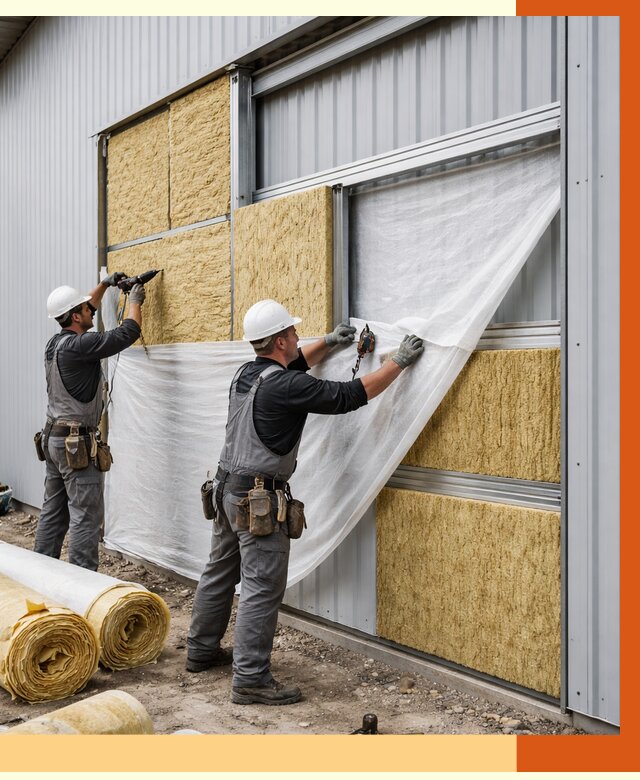 Утепление металлического склада в Одинцово от 4660 руб/м2 — комплексное утепление под ключ | ТепломастерДнц