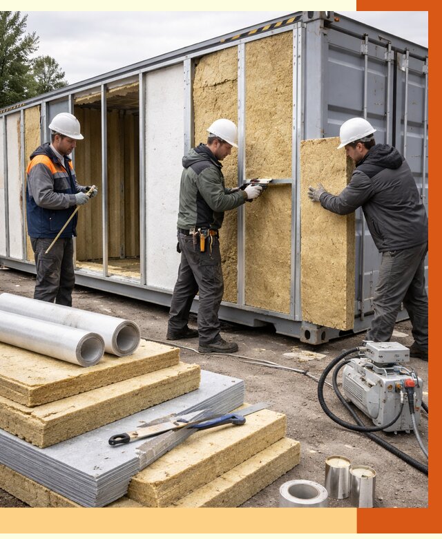 Утепление морского контейнера в Одинцово от 3884 руб. под ключ | ТепломастерДнц