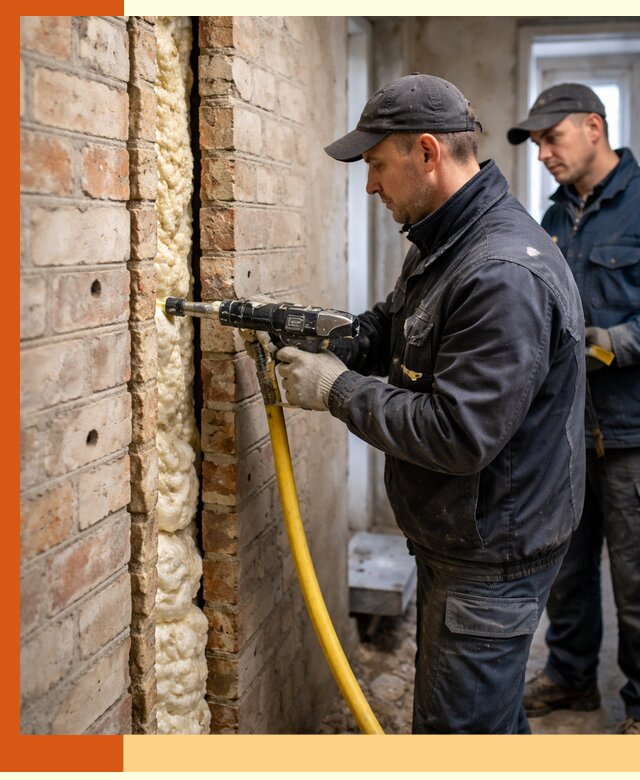 Межстеновое утепление пенополиуретаном в Одинцово