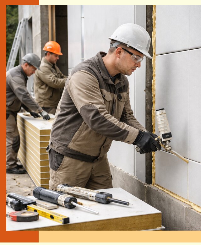 Утепление сэндвич-панелей пенополиуретаном в Одинцово