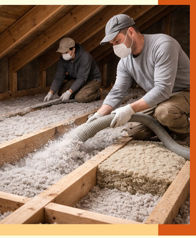 Заполнение полостей чердачного перекрытия в Одинцово от 4660 руб. | ТепломастерДнц