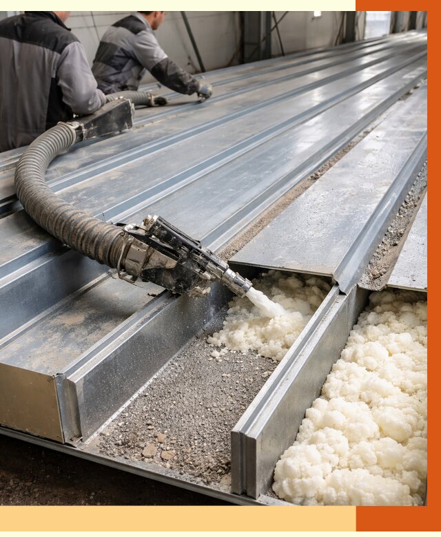 Заполнение пустот кровельных панелей в Одинцово от 7456 руб. под ключ | ТепломастерДнц