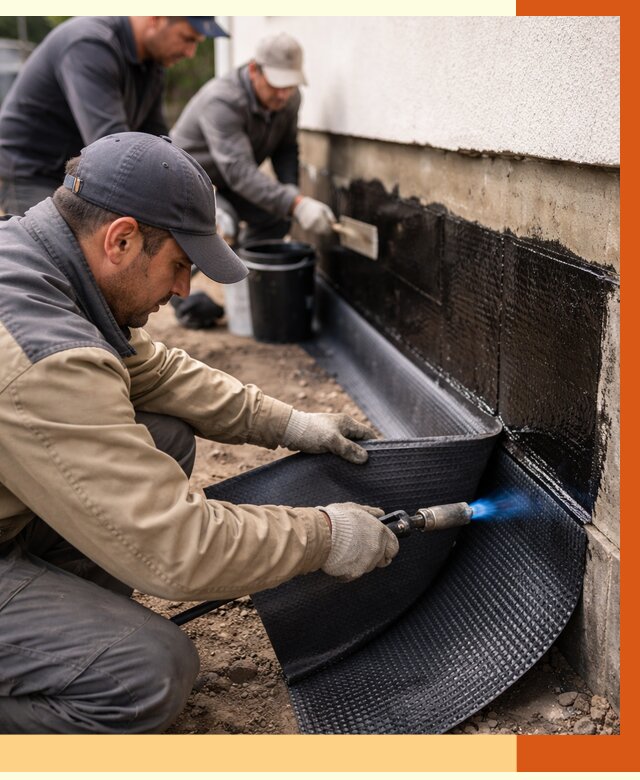 Гидроизоляция цоколя и отмостки в Одинцово от 8803 руб. — ТепломастерДнц