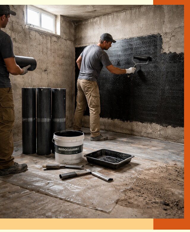 Гидроизоляция подвала в Одинцово от 3625 руб. под ключ | Профессионально — ТепломастерДнц
