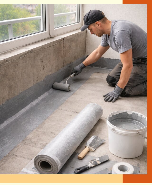 Профессиональная гидроизоляция балкона в Одинцово от 4350 руб. | ТепломастерДнц