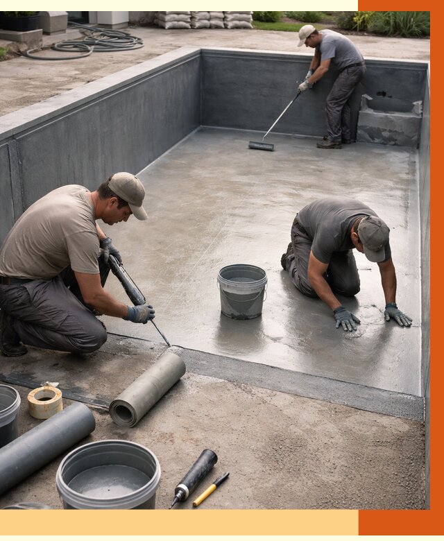 Профессиональная гидроизоляция бассейна в Одинцово от 6731 руб. за м2 | ТепломастерДнц