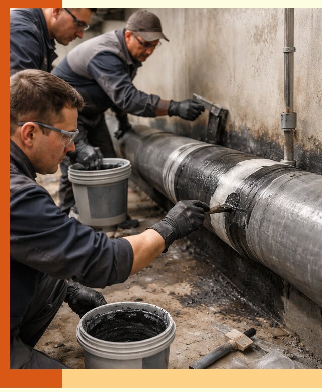 Гидроизоляция труб в Одинцово — защита и герметизация коммуникаций