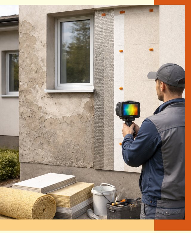 Тепловизионное обследование фасада в Одинцово от 4660 руб. под ключ | ТепломастерДнц