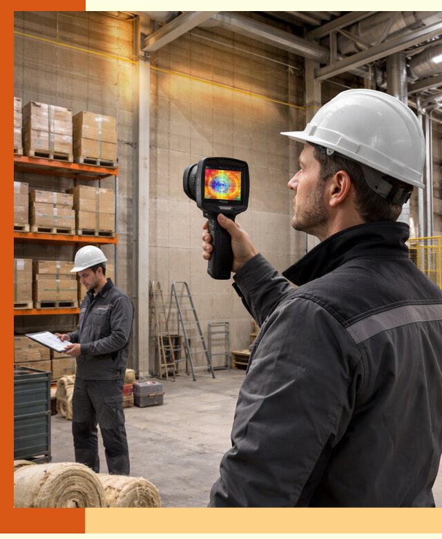 Тепловизионное обследование склада и выявление утечек в Одинцово