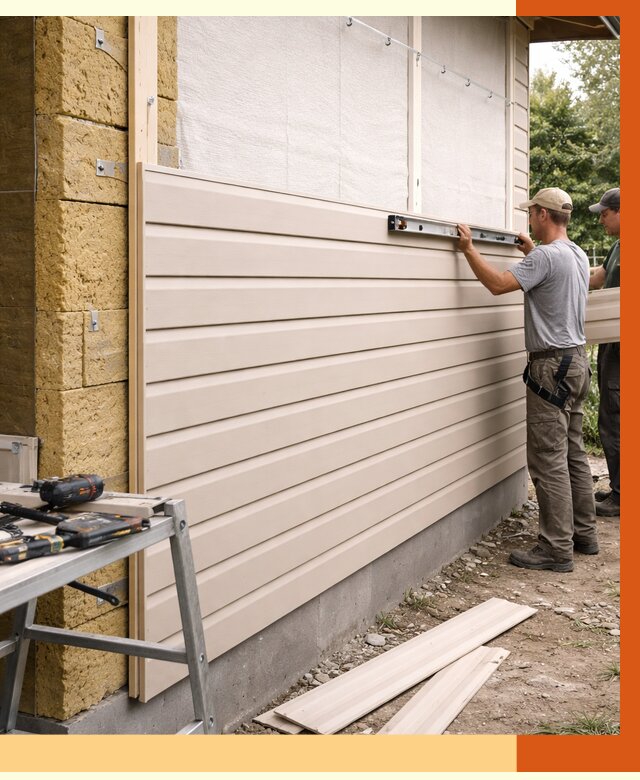 Монтаж сайдинга после утепления в Одинцово от 1916 руб. — обшивка и облицовка | ТепломастерДнц